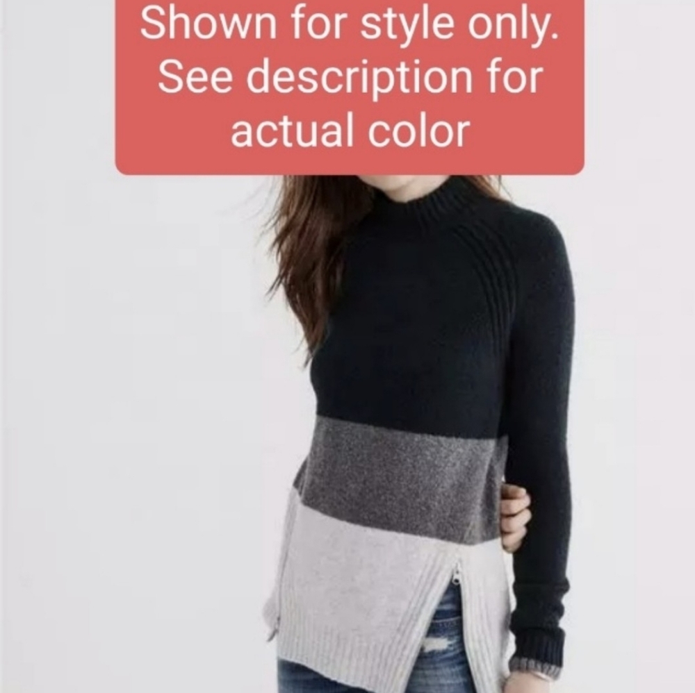 NWT A&F Turtleneck Sweater with Side Zipper - Picture 10 of 11
